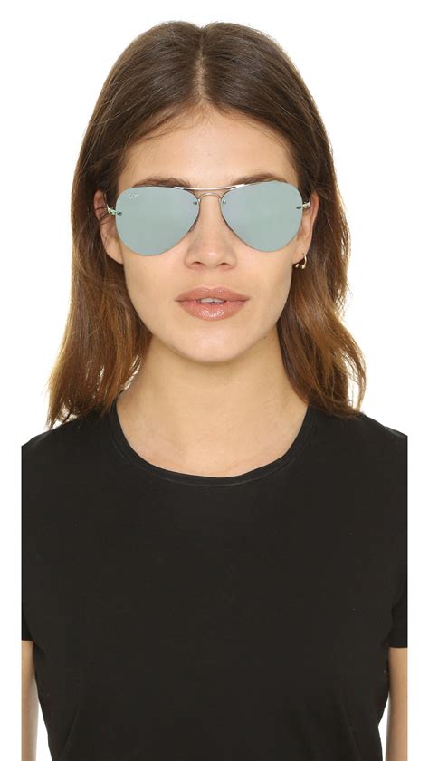 ray ban aviator mirrored sunglasses